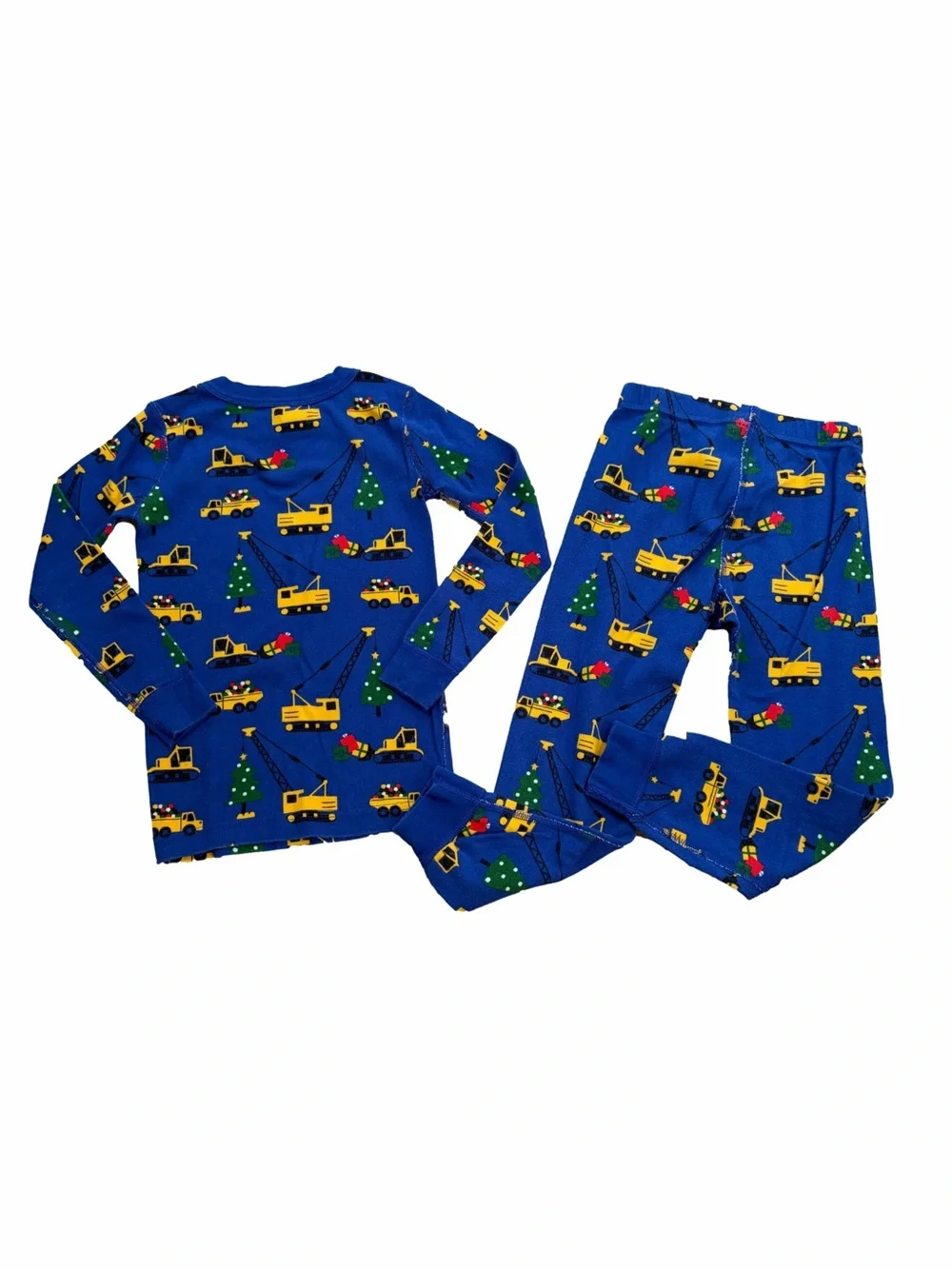 Hanna Andersson Size 110, 5, Christmas Crew Construction Truck Long John Pajamas